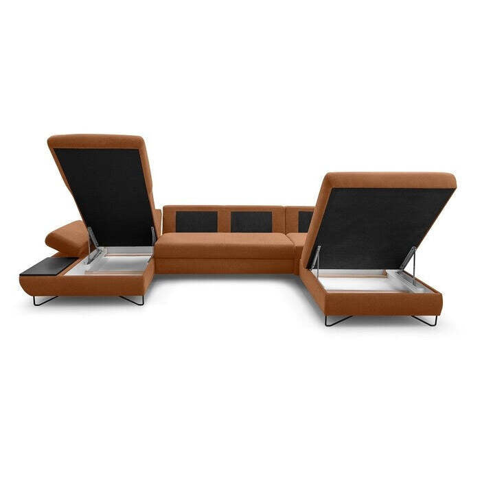 U-förmiges Sofa Stockholm Ecke links Kastanie