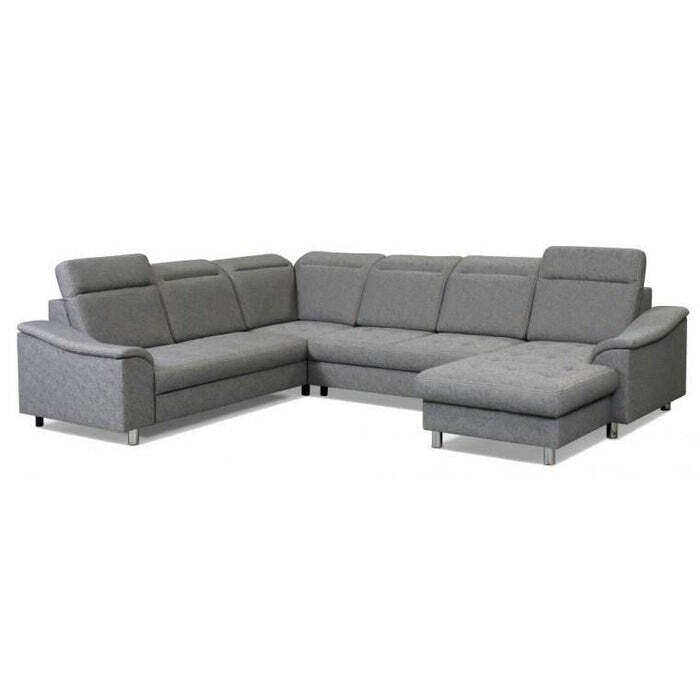 U-Sofa Columbia rechte Ecke grau